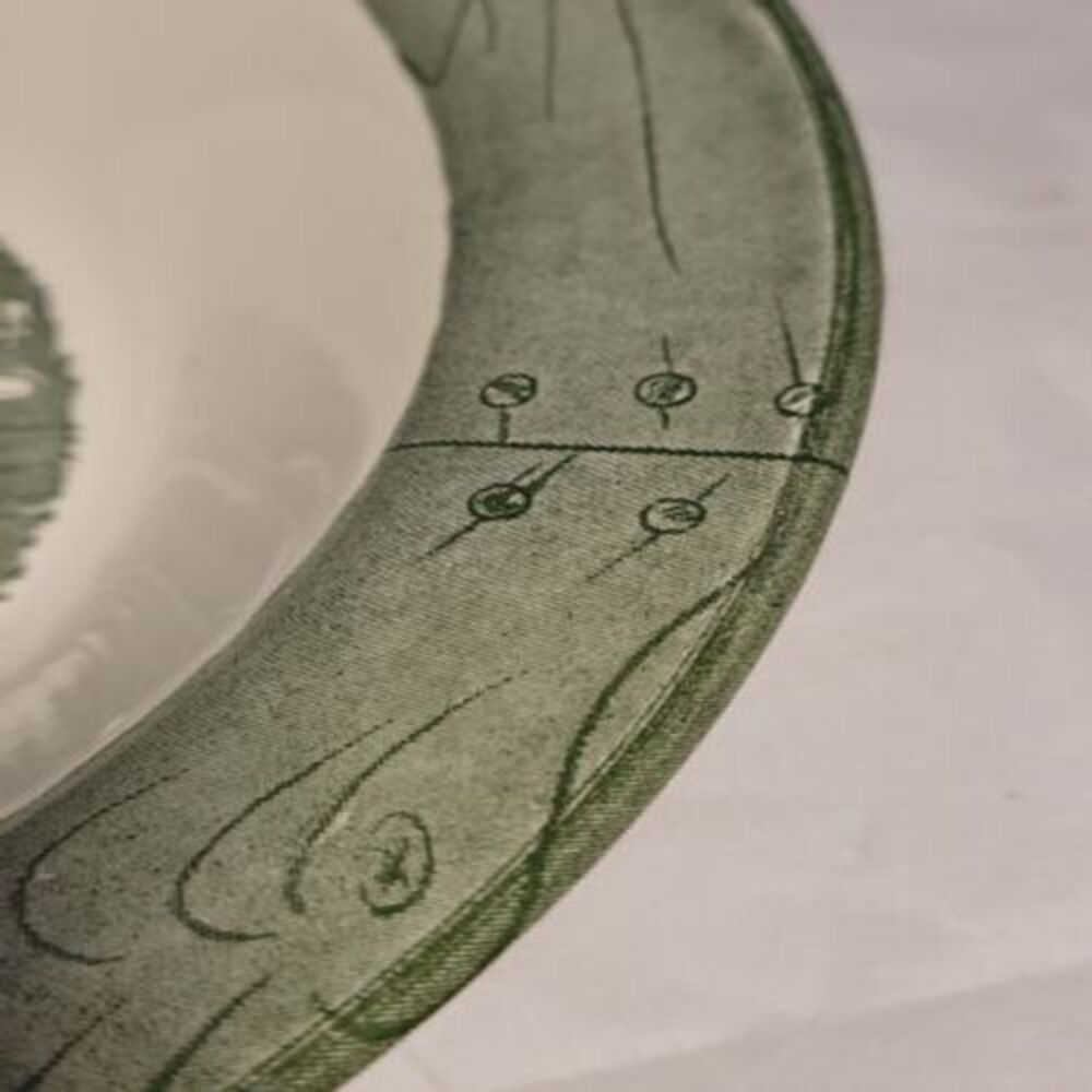 Colonial Homestead by Royal  10" Vegetable Green Serving Bowl 1950s‎ Vintage - Picture 3 of 8
